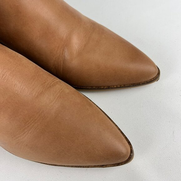 Lucky Brand Womens Cosmio Western Booties Brown Leather Block Heel size 9.5M - Picture 8 of 16